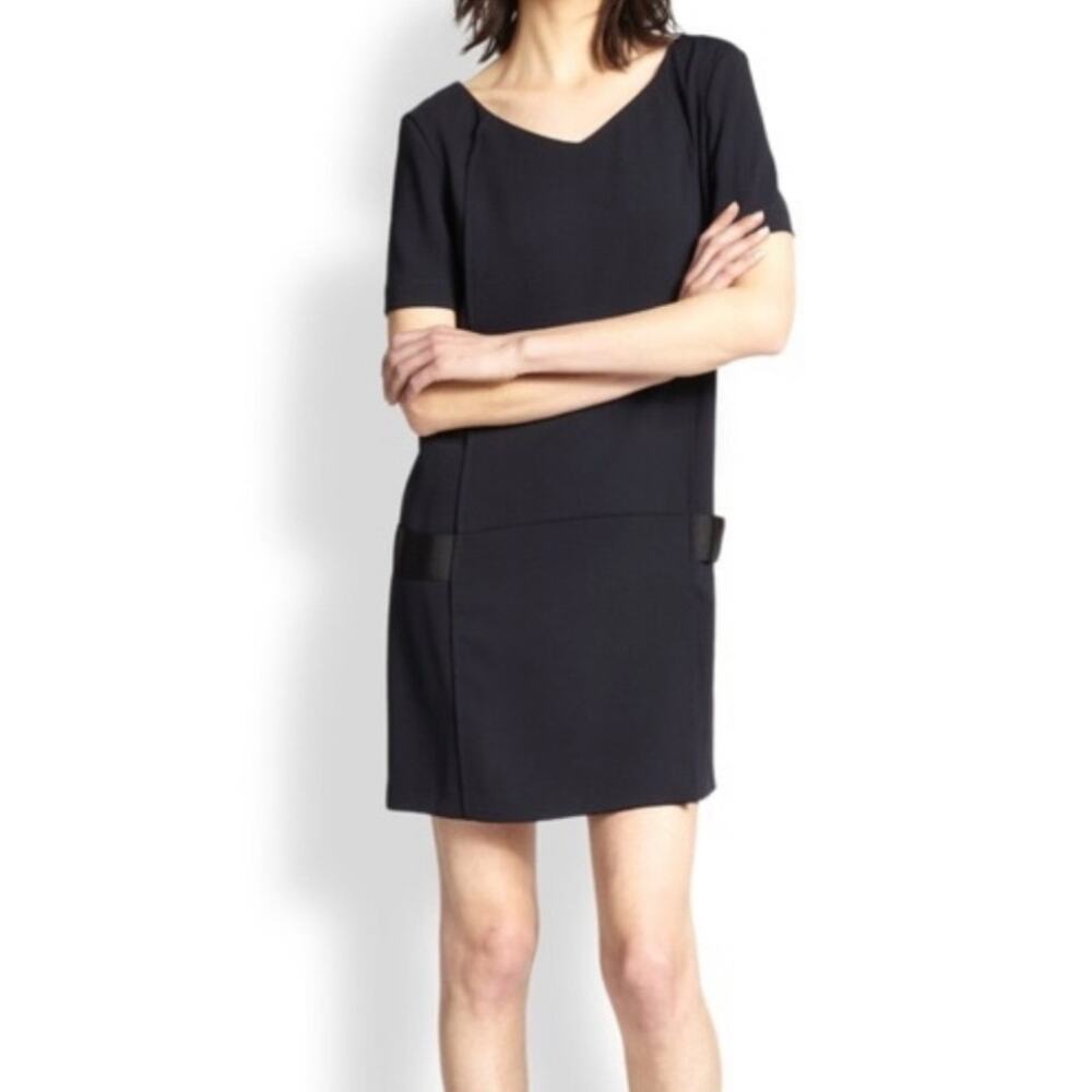 The Koopies Navy Blue Panel Dress with Ribbon Detail Size M